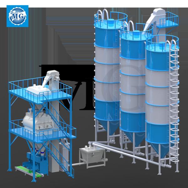 Buy 10-30 T/H Dry Mix Mortar Production Line Tile Adhesive Dry Mortar Equipment at wholesale prices