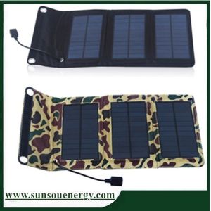 Small power 5w USB charger-port folding solar panel, foldable solar panel phone
