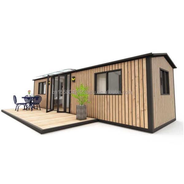 Customized Color Wooden Homes for Family Made of Steel Sandwich Panel and Galvanized Steel Square Tubes
