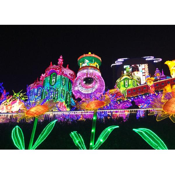 Red Hot Air Balloon Normal Size Handmade Chinese Lanterns Shows Dinosaur Garden