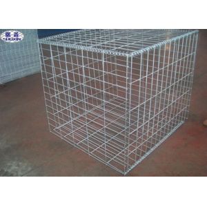 Hot Dipped Welded Gabion Box , Stone Filled Wire Mesh Wall Long Time Use