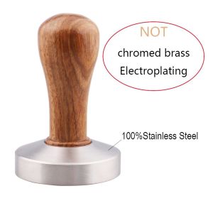 58mm Espresso Machine Tamper Wood Handle Pressing Coffee Powder