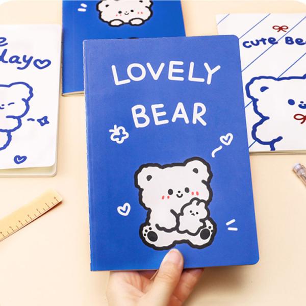 Kawaii Cartoon Little Bear Notebook A5 Size No Adhesive Perfect for Stationery Lovers
