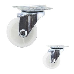 40mm Diameter Plastic Light Duty Casters 360 Degree Rotating