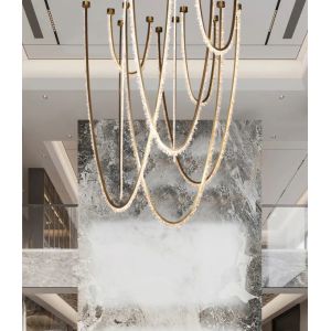 Luxury Lighting High-End Lobby Crystal Chandelier Pscale Commercial Spaces