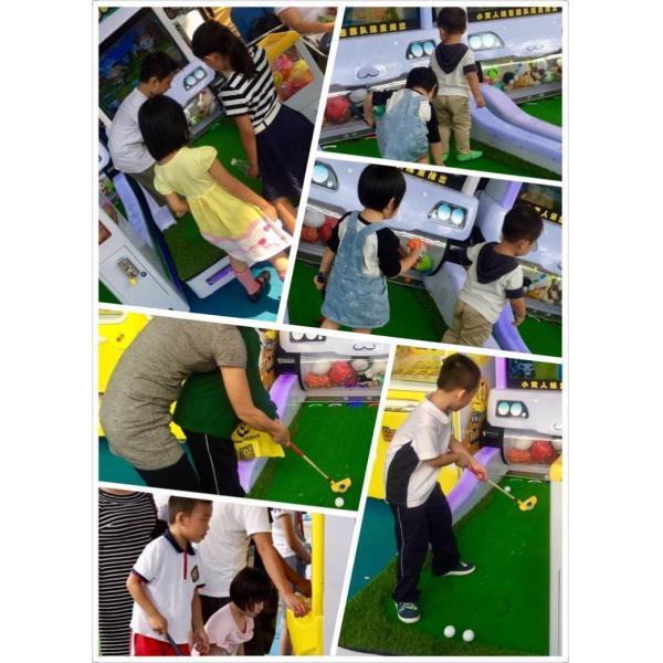 Booths Mini Golf Coin Operated Amusement Machines , Children Commercial Arcade Machines