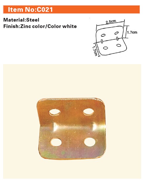 C021 Furniture connecting fittings:Steel Corner Bracket