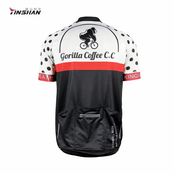 Customized Logo Printing Men's Short Sleeve Cycling Jersey for Wholesales OEM Service