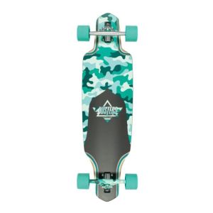 Dusters California Skateboards Channel Dragonfly Teal Camo Longboard Complete