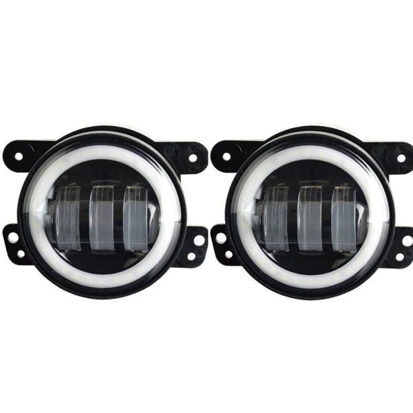 4-inch 30W*2 CREE LED Fog Lights Halo Ring Angel Eyes for Jeep Wrangler 97-16 JK