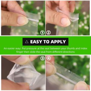 Transparent Plastic Zipper Bag with Custom Logo and Packaging Printing 1-12