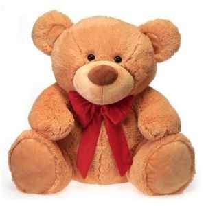 12 Inch White Teddy Bear Holiday Stuffed Toys Embroidery Printing