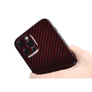 Glossy Finish Red iPhone 12 Pro Carbon Aramid Fiber Case
