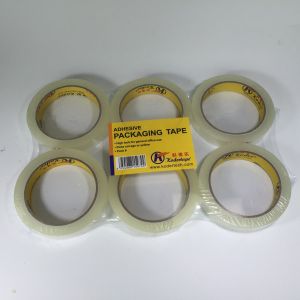 China 3 Inch Bopp Stationery Tape Paper Core Flat Shrink Packaging Transparent 12mm / 18mm on sale