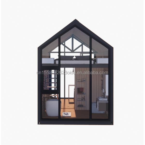 Detachable Wooden Mobile House with 50/75/100mm Wave Sandwich Panel Walls and Modern Design Style Loft Bedroom Included