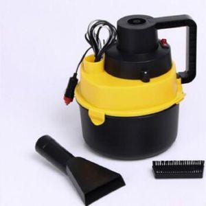 Yellow Portable ABS DC12v Car Use Vacuum Cleaner With Flexible Wet And Dry