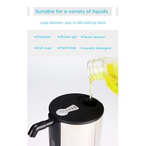 Automatic Touch Free Liquid Soap Dispenser 304 Stainless Metal Body