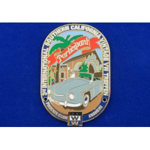 Synthetic Enamel Zinc Alloy Car Badge with Gold, Brass, Copper, Silver Plated / Laser Engraved Back