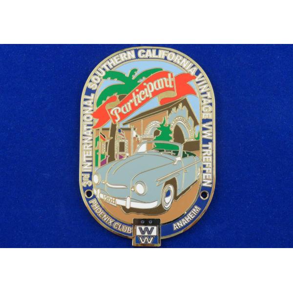 Buy Synthetic Enamel Zinc Alloy Car Badge with Gold, Brass, Copper, Silver Plated / Laser Engraved Back at wholesale prices