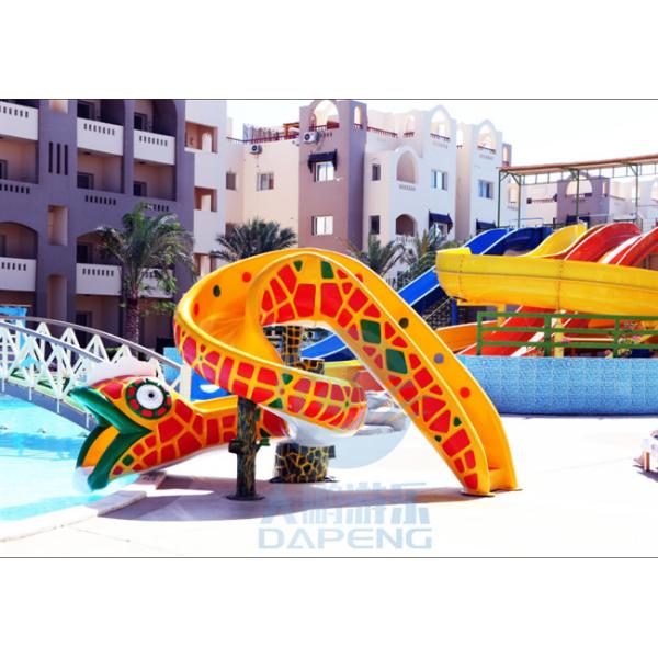 Outdoor Cobra Mini Pool Slide Fiberglass Swimming Pool Water Game For Children