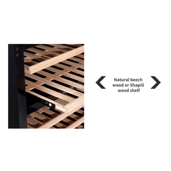 Soundless 160W Wine Cooler Refrigerator Single Zone Freestanding