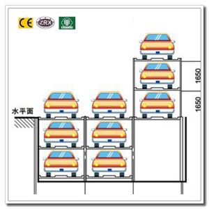 +1-1 and +1-2 4 Pillar Vertical Pit Parking System Pit Multi-level Mechanical Parking