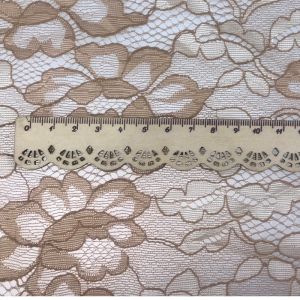 Yellow Lilac Flowers Embroidered Mesh Lace Fabric 150cm width