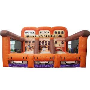 Gunsmoke 3 Lane Inflatable Shooting Gallery Indoor / Outdoor Inflatable Games