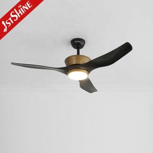 Time Setting 52" Black Gold ABS Blades Ceiling Fan with LED Light and DC Copper