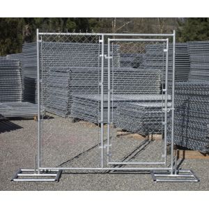 8'x12' temporary chain link fence panels diameter wire 11.5ga chain link mesh 2"