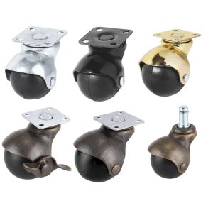 China 19-24mm TPR Plastic Soft Casters Wheels 144Lbs Load Capacity on sale