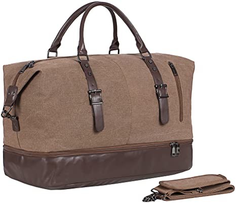 Buy Canvas Waterproof Weekender Bag Overnight Totes Rolling Duffel Bag at wholesale prices