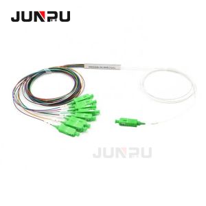 FTTH 1x2 1x4 1x8 1x16 PLC Fiber Optic Splitter With Mini Steel Tube 1M 3M 5M