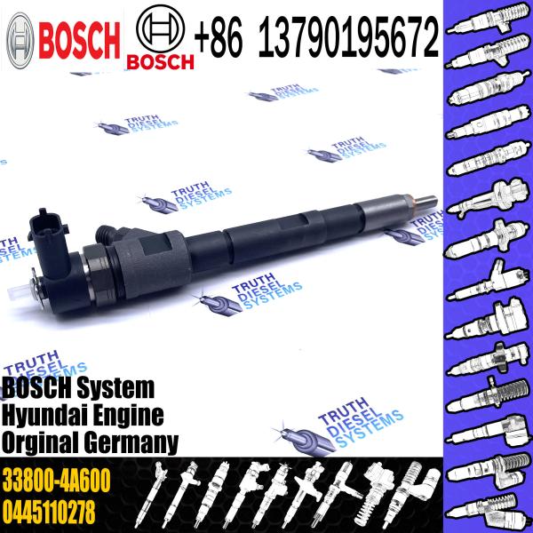 Common Rail Injector 0445110277 0445110278 33800-4A600 For PORTER II, H1, GRAND STAREX