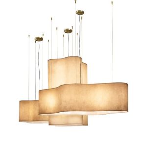 2000LM White Fabric Chandelier