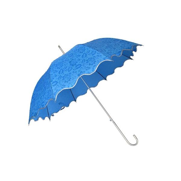 Buy UPF Pongee Jacquard Fabric Aluminum Shaft Straight Umbrella at wholesale prices