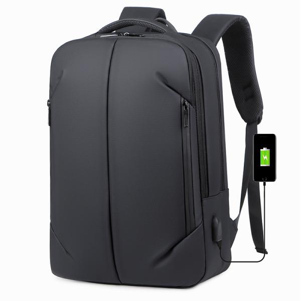 Daily Unisex Fashion Lightweight Black Anti-Theft Waterproof Laptop Backpack Customizable Logo Simple Classic Luxury Business Style