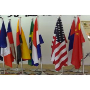 No Collar Free Standing Flagpole , Indoor Flag Pole Stability For Enterprise