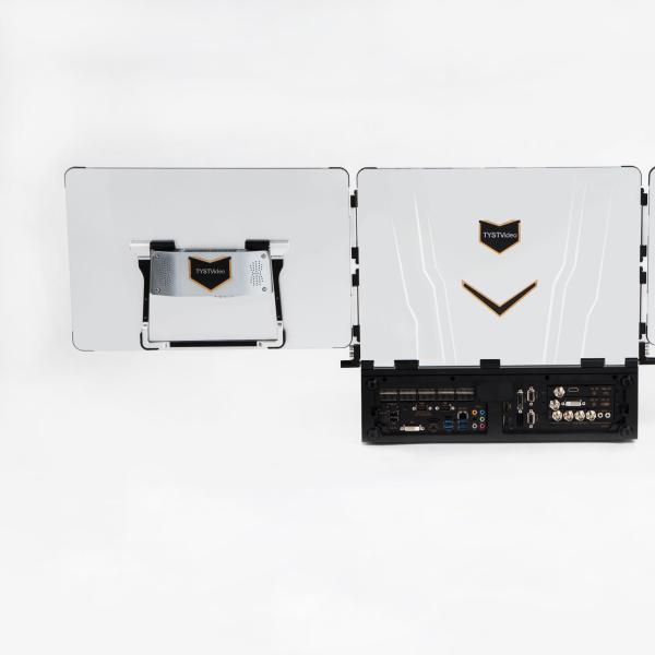 Buy Internet Signal Source 17.3 Inch Three Screen Live Streaming Equipment for Portable Outdoor Sport Game at wholesale prices