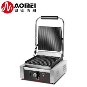 Non-stick Electric Press Grill Full Flat Grill Type for Commercial Grilled
