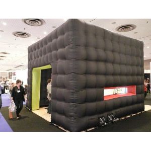 Black cube exhibition tent inflatable