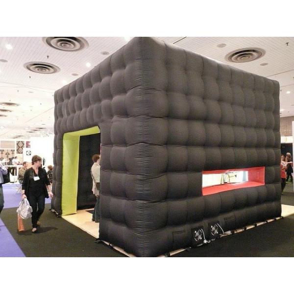 Buy Black cube exhibition tent inflatable at wholesale prices