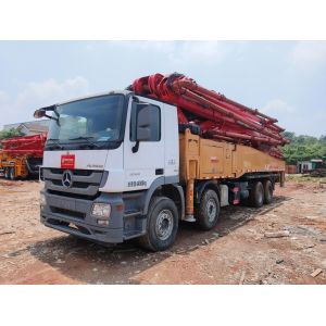 Good 56 Meters Concrete Pump Truck with 4 Boom Sections 19 Years Old Condition Sells Well