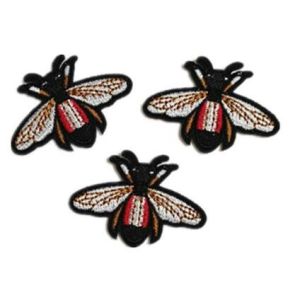 Bee patches factory design with full embroidered iron on backing