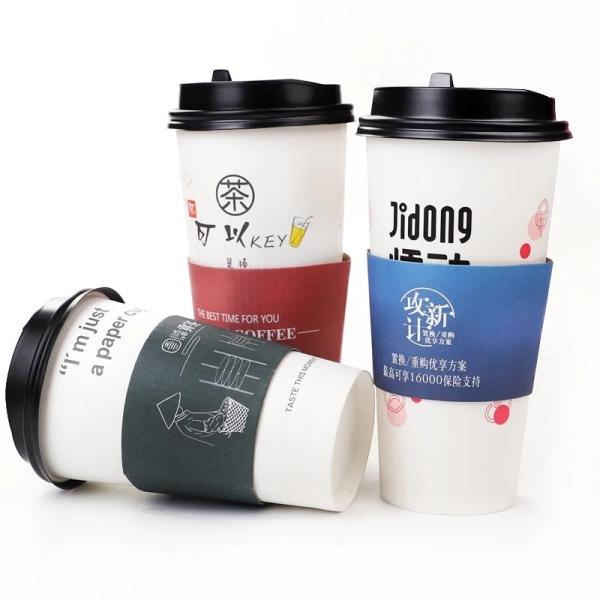 Customized Request Accepted 4oz 8oz White Paper Cup with Lid for Coffee Tea Ice Cream