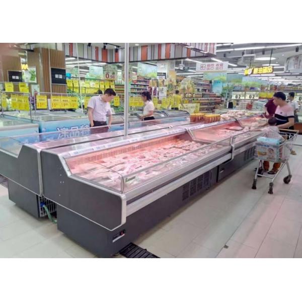 Buy Large Fresh Meat Display Cooler For Supermarket Food Showcase at wholesale prices