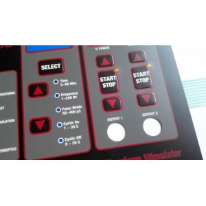 LED Backlighting Tactile Embossing Buttons Membrane Keypad with metal Domes