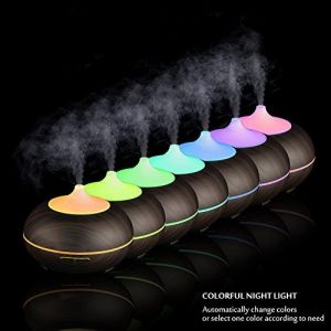 Whisper - Quiet 300ml Wood Grain Ultrasonic Cool Mist Humidifier