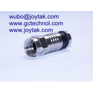 F Compression Connector for RG6 universal cable CATV cable compression connector