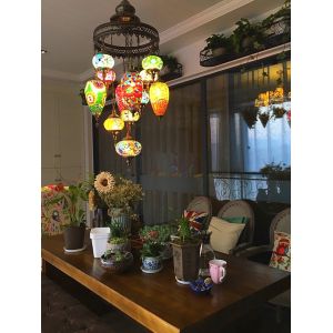 Mediterranean retro Cafe lighting living room restaurant hotel Bohemian